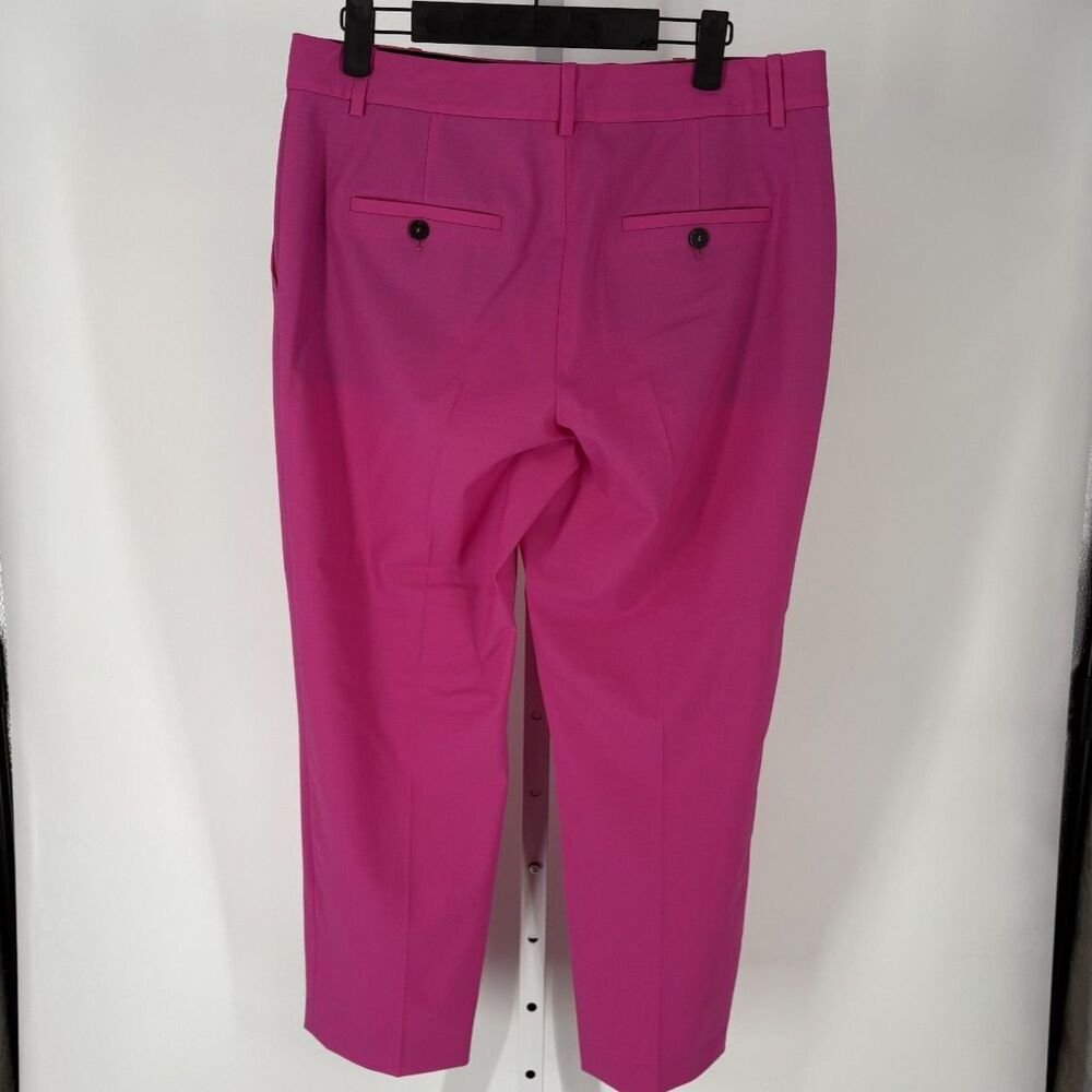 Theory Hot Pink Slim Fit Career Workwear Trousers - Picture 5 of 6